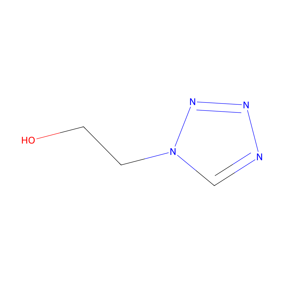 2-(1H-1,2,3,4-tetrazol-1-yl)ethan-1-ol molecular structure, CAS 15284-25-0