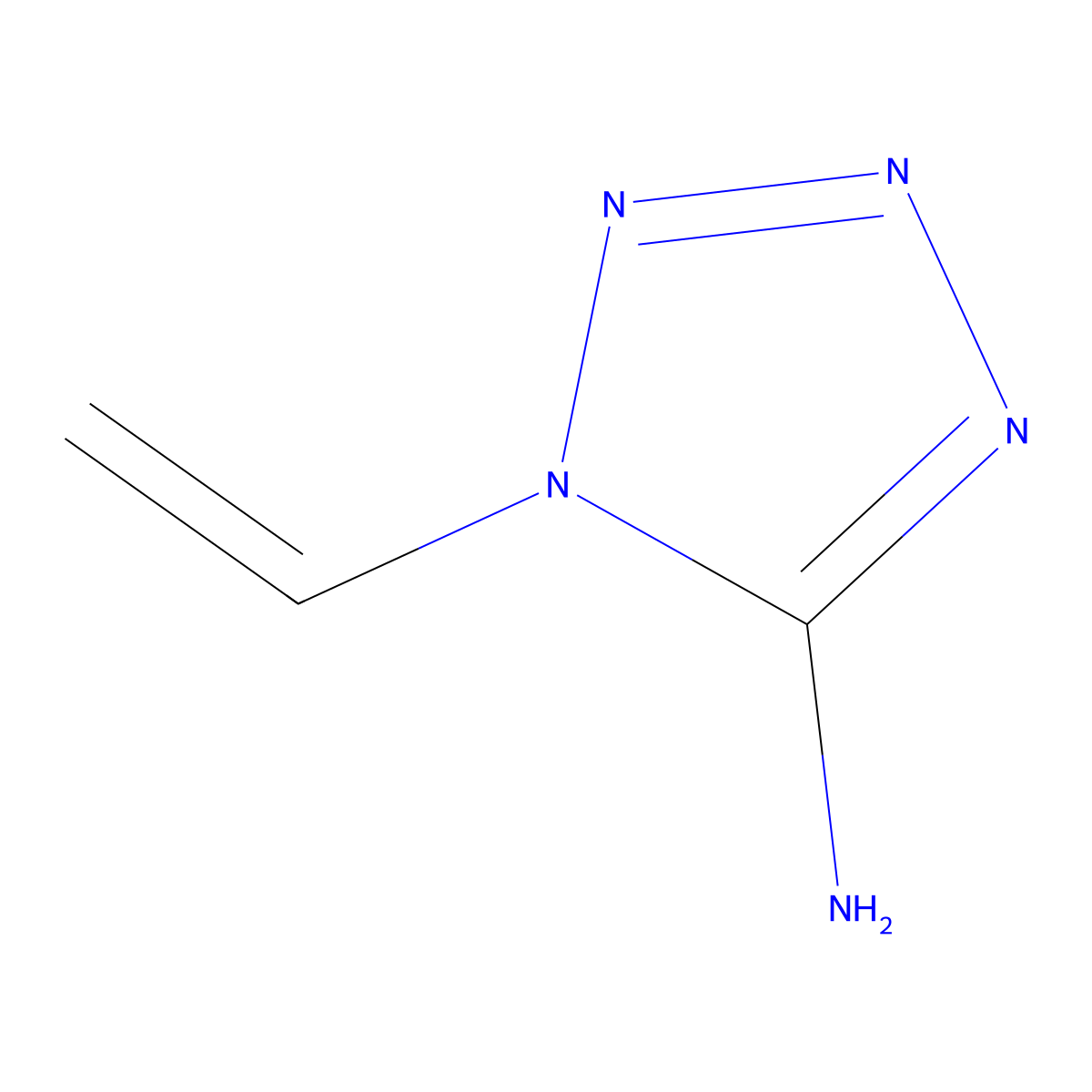 1-Ethenyl-1H-tetrazol-5-amine molecular structure, CAS 15284-33-0