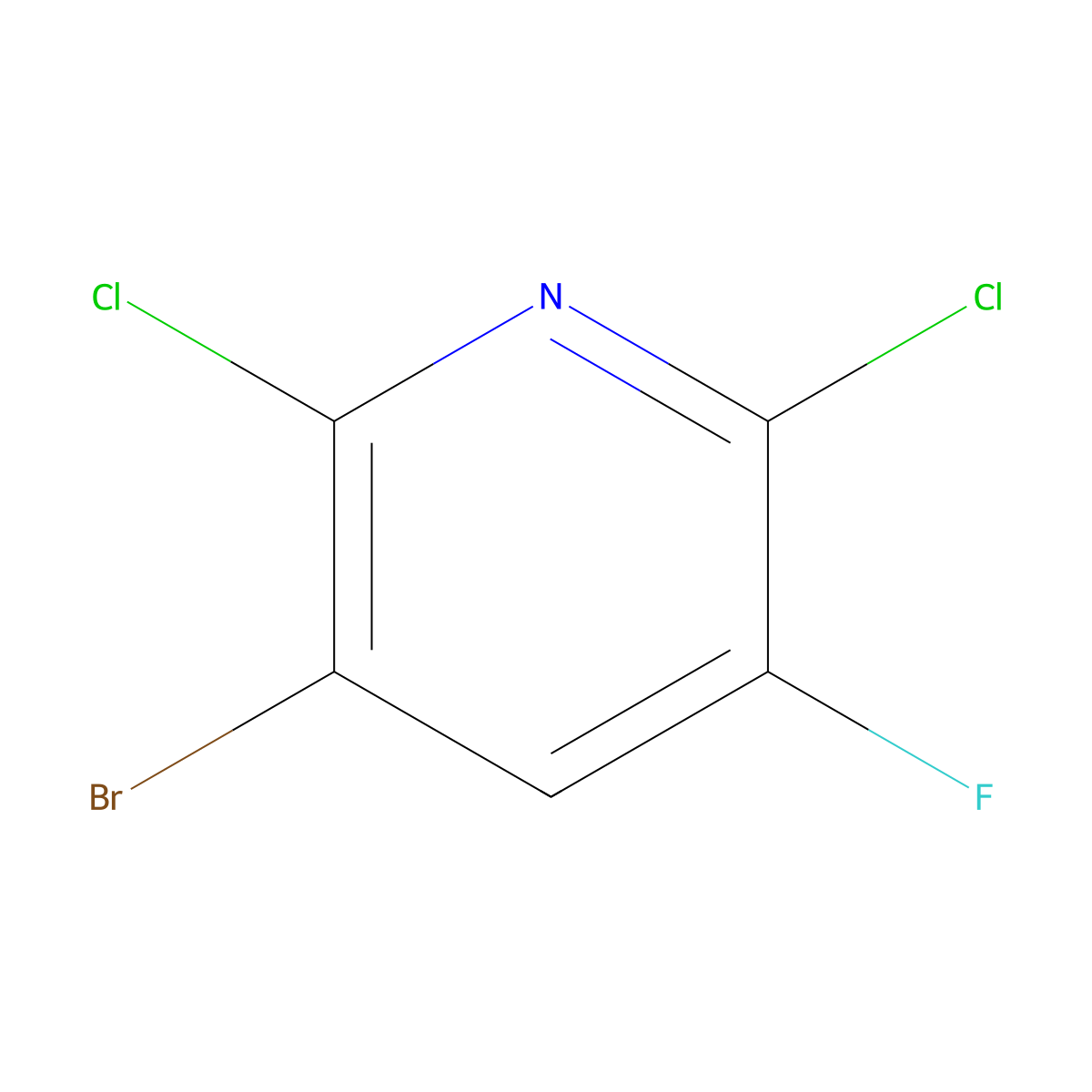 3-Bromo-2,6-dichloro-5-fluoropyridine molecular structure, CAS 152840-66-9