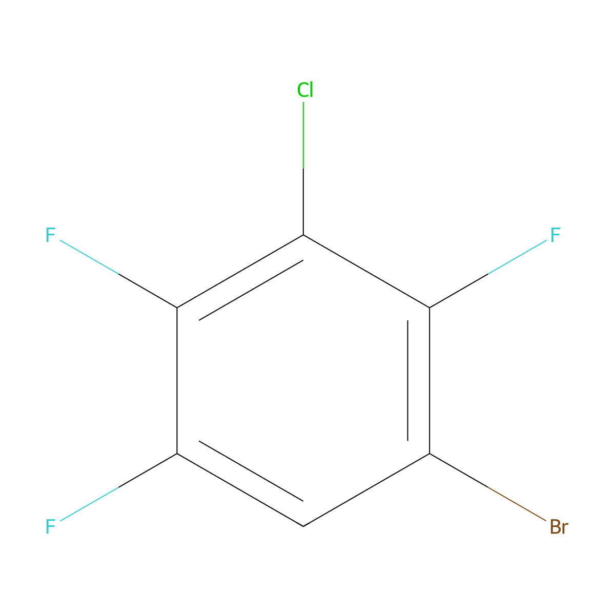 1-Bromo-3-chloro-2,4,5-trifluorobenzene molecular structure, CAS 152840-71-6