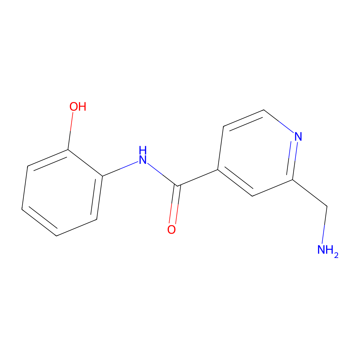 2-(Aminomethyl)-N-(2-hydroxyphenyl)pyridine-4-carboxamide molecular structure, CAS 1528407-40-0
