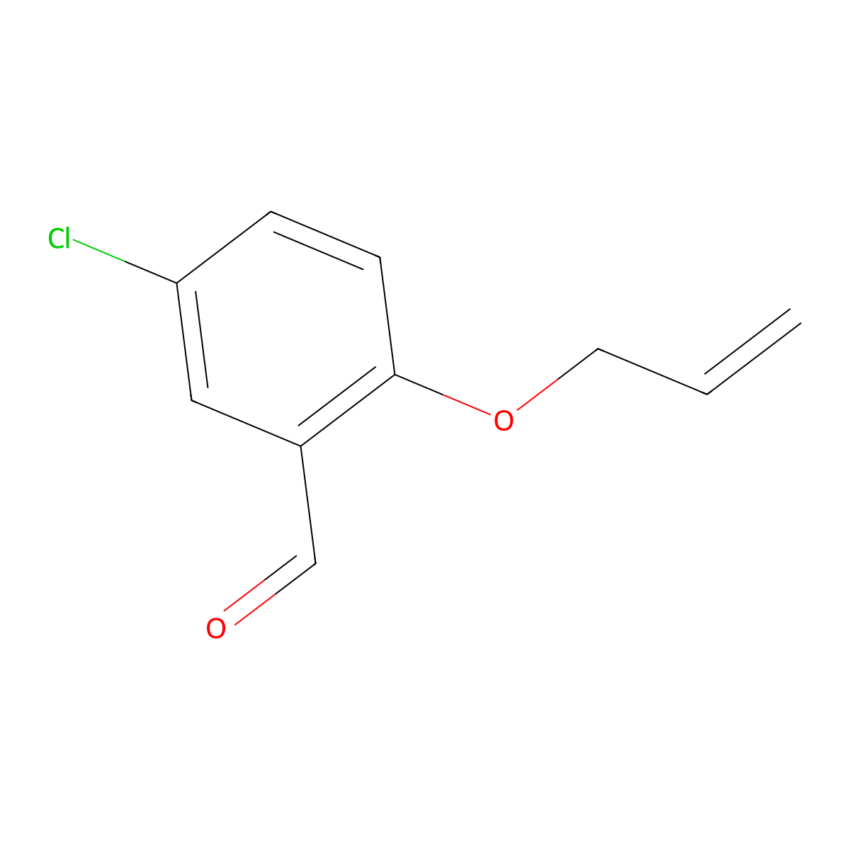2-(Allyloxy)-5-chlorobenzenecarbaldehyde molecular structure, CAS 152842-93-8
