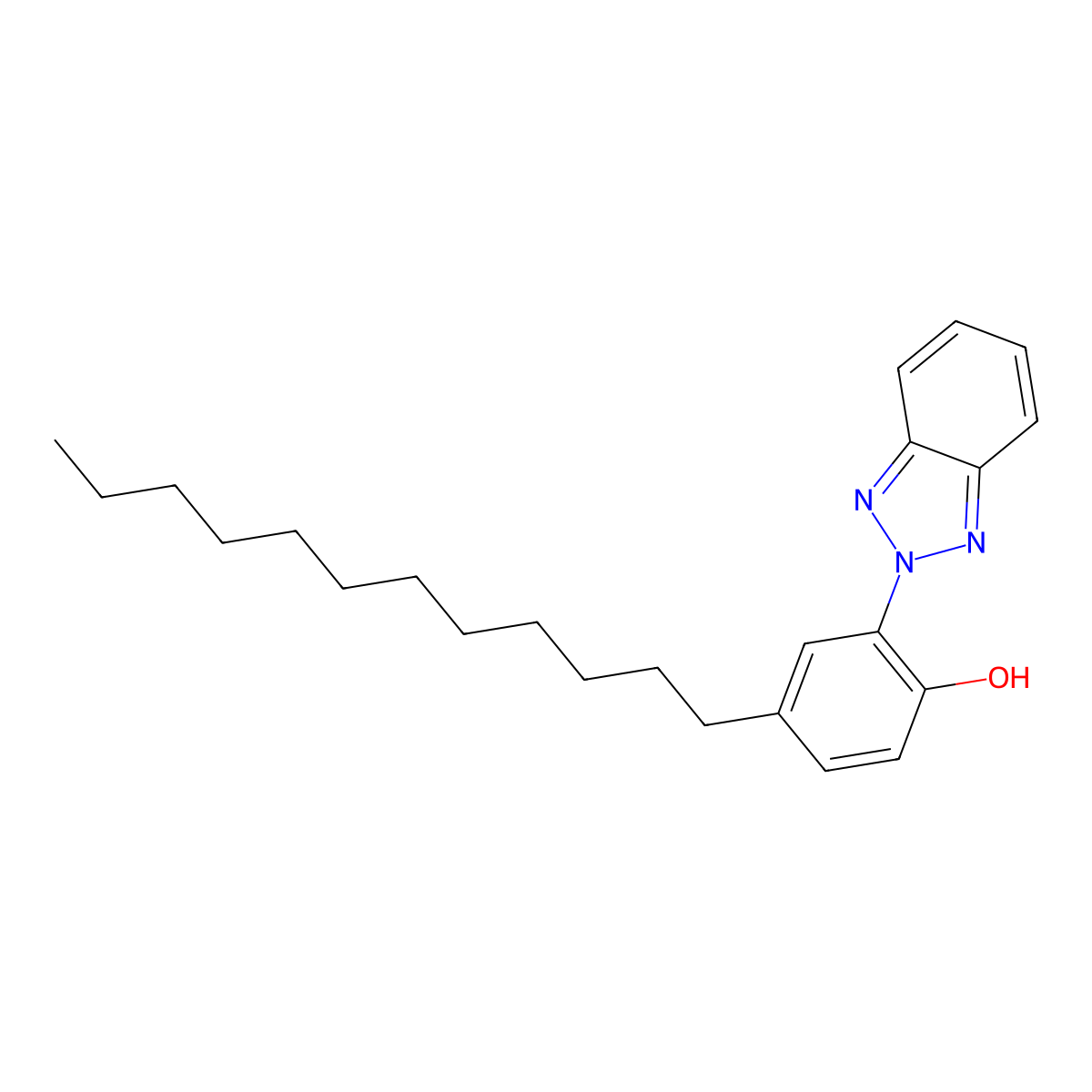Phenol, 2-(2H-benzotriazol-2-yl)-4-dodecyl- molecular structure, CAS 152843-92-0
