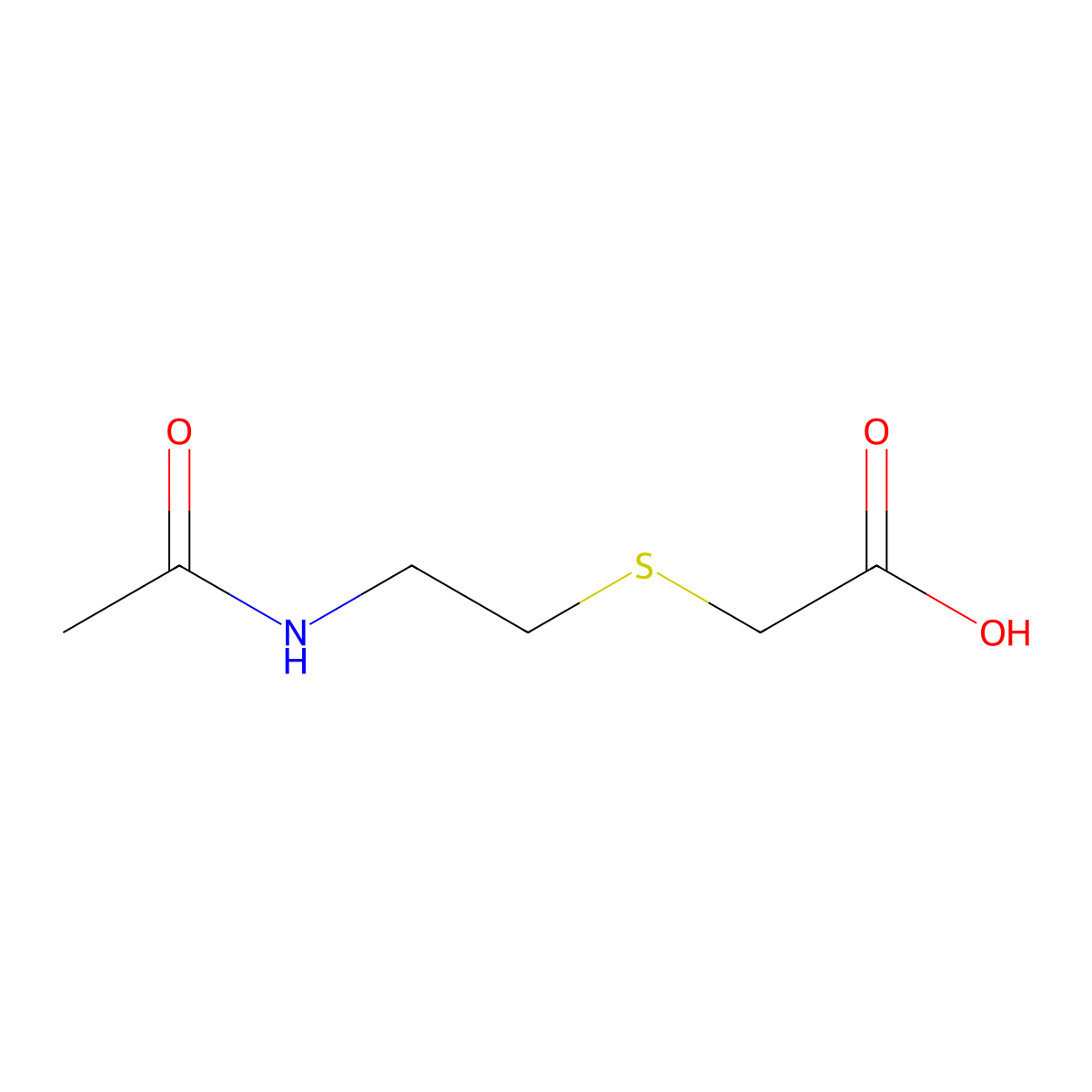 2-[(2-Acetamidoethyl)sulfanyl]acetic acid molecular structure, CAS 152844-24-1