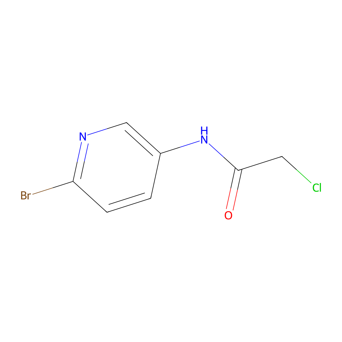 N-(6-bromo-3-pyridinyl)-2-chloroacetamide molecular structure, CAS 1528450-67-0