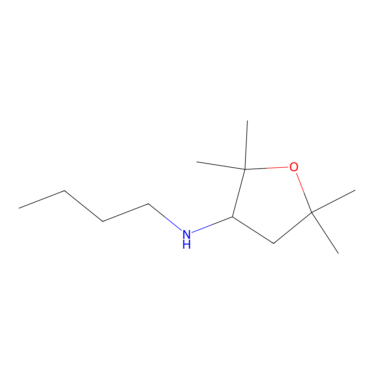 N-Butyl-2,2,5,5-tetramethyloxolan-3-amine molecular structure, CAS 1528458-21-0
