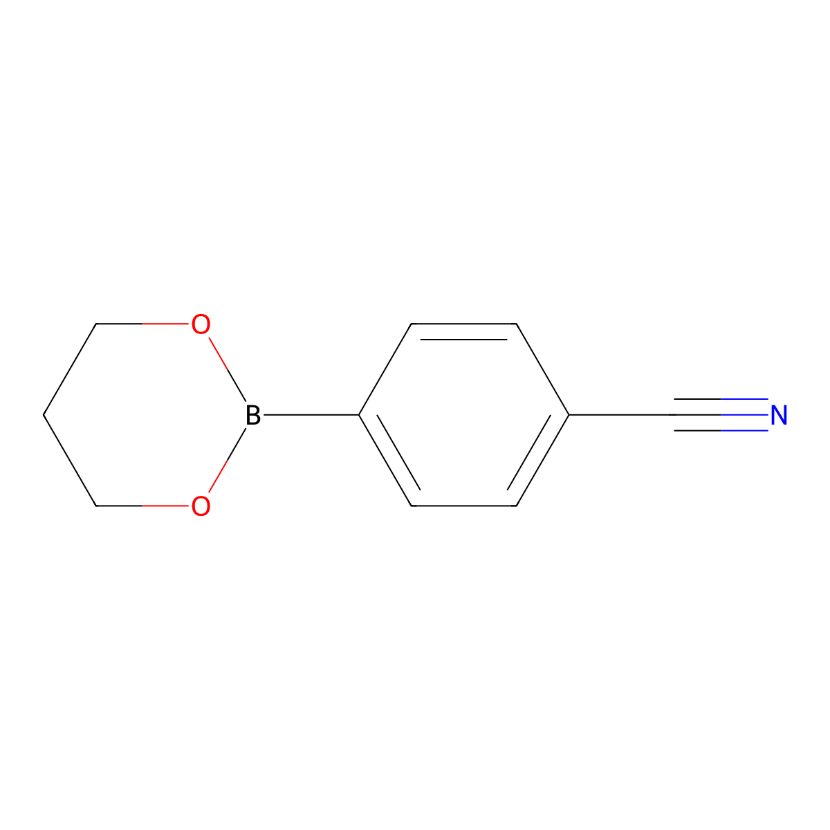 4-(1,3,2-Dioxaborinan-2-yl)benzonitrile molecular structure, CAS 152846-62-3
