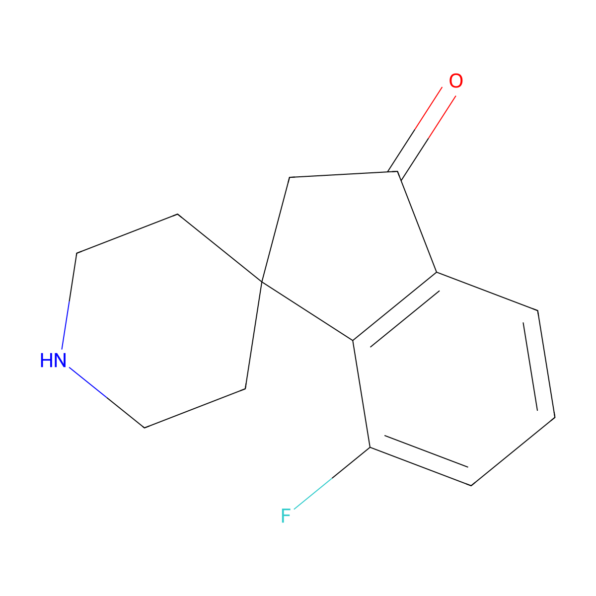 7-Fluorospiro[indene-1,4'-piperidin]-3(2H)-one molecular structure, CAS 1528476-43-8