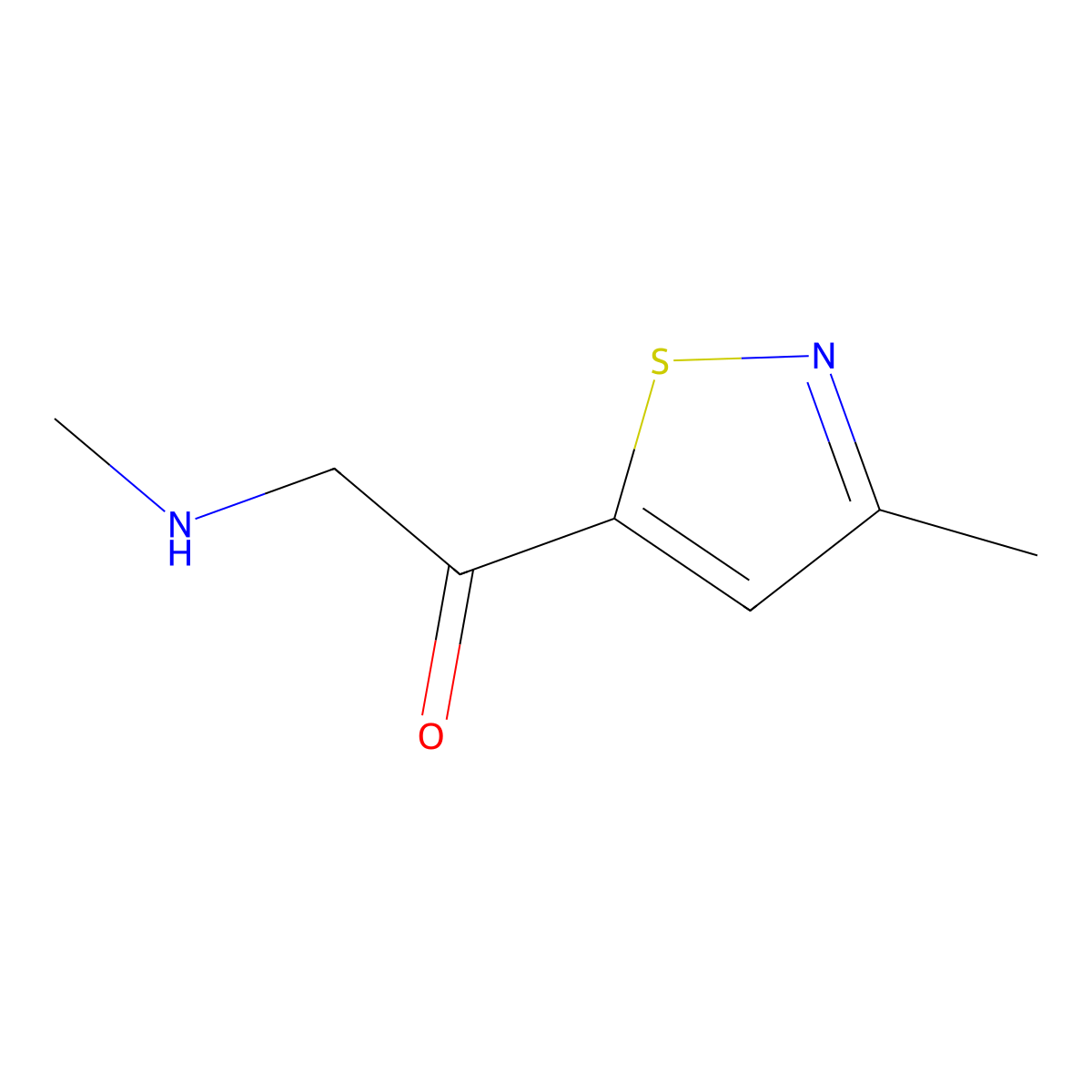1-(3-Methyl-1,2-thiazol-5-yl)-2-(methylamino)ethan-1-one molecular structure, CAS 1528487-97-9