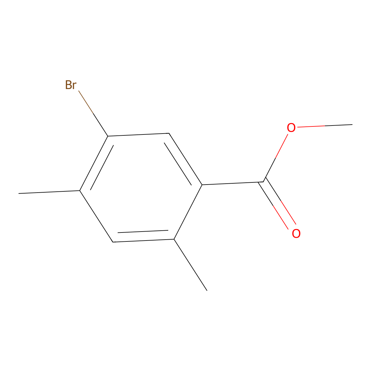Methyl 5-bromo-2,4-dimethylbenzoate molecular structure, CAS 152849-72-4