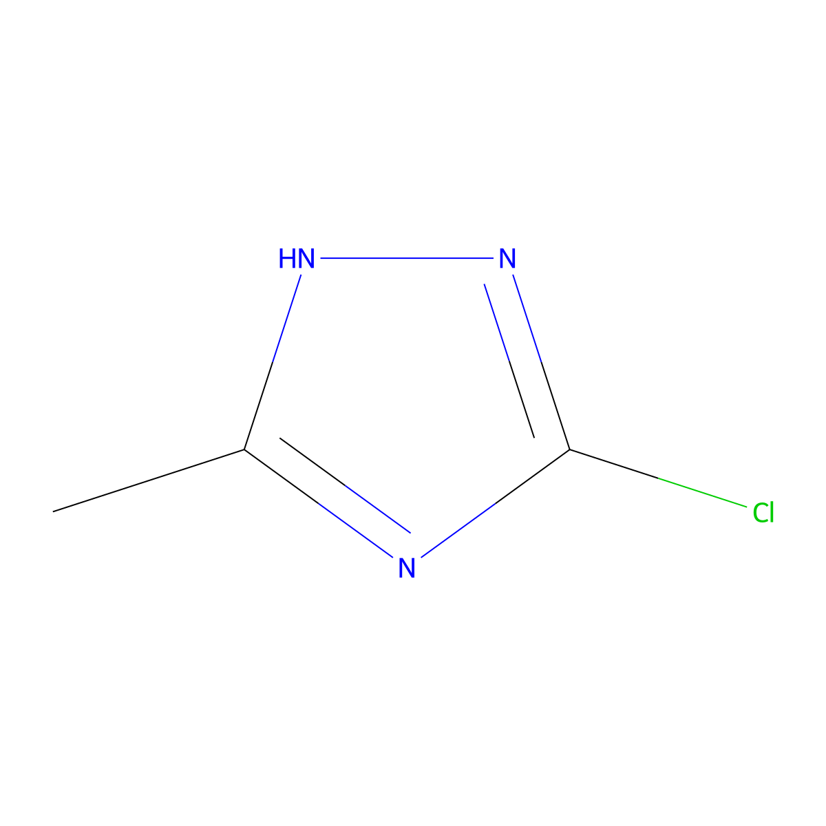 1H-1,2,4-Triazole, 3-chloro-5-methyl- molecular structure, CAS 15285-15-1
