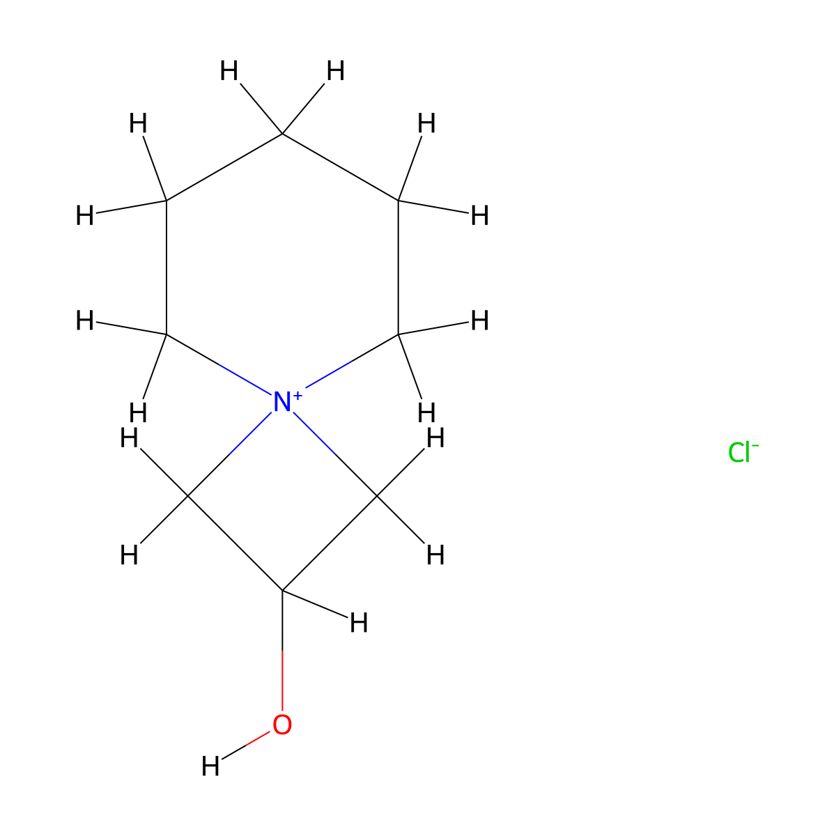 2-Hydroxy-4-azoniaspiro(3,5)nonane chloride molecular structure, CAS 15285-58-2