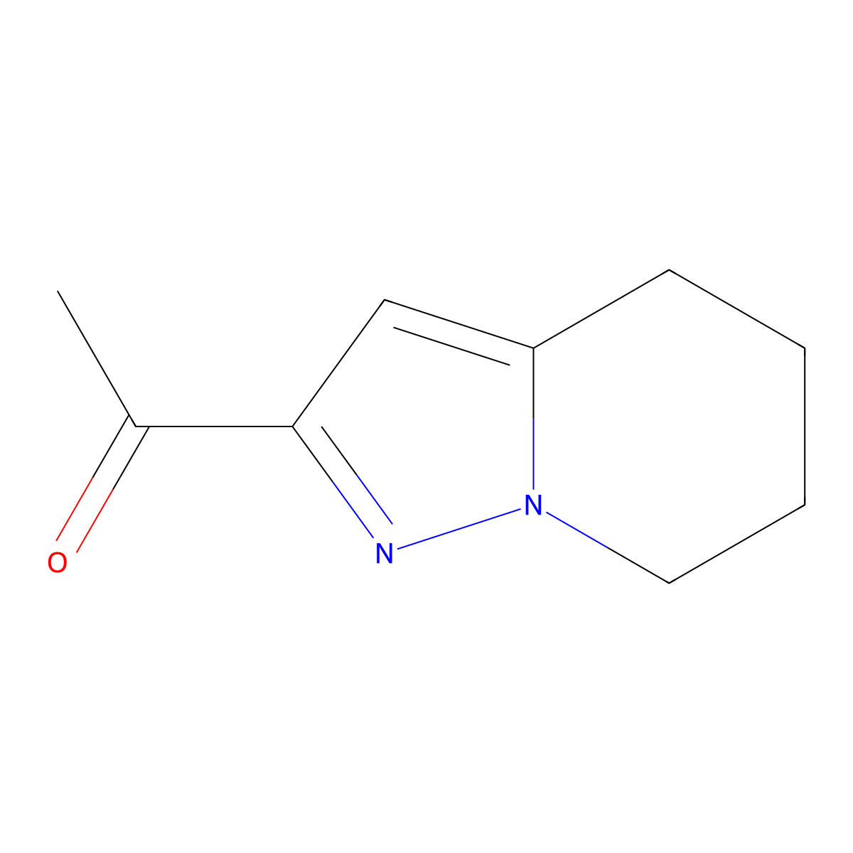 1-{4H,5H,6H,7H-pyrazolo[1,5-a]pyridin-2-yl}ethan-1-one molecular structure, CAS 1528500-29-9