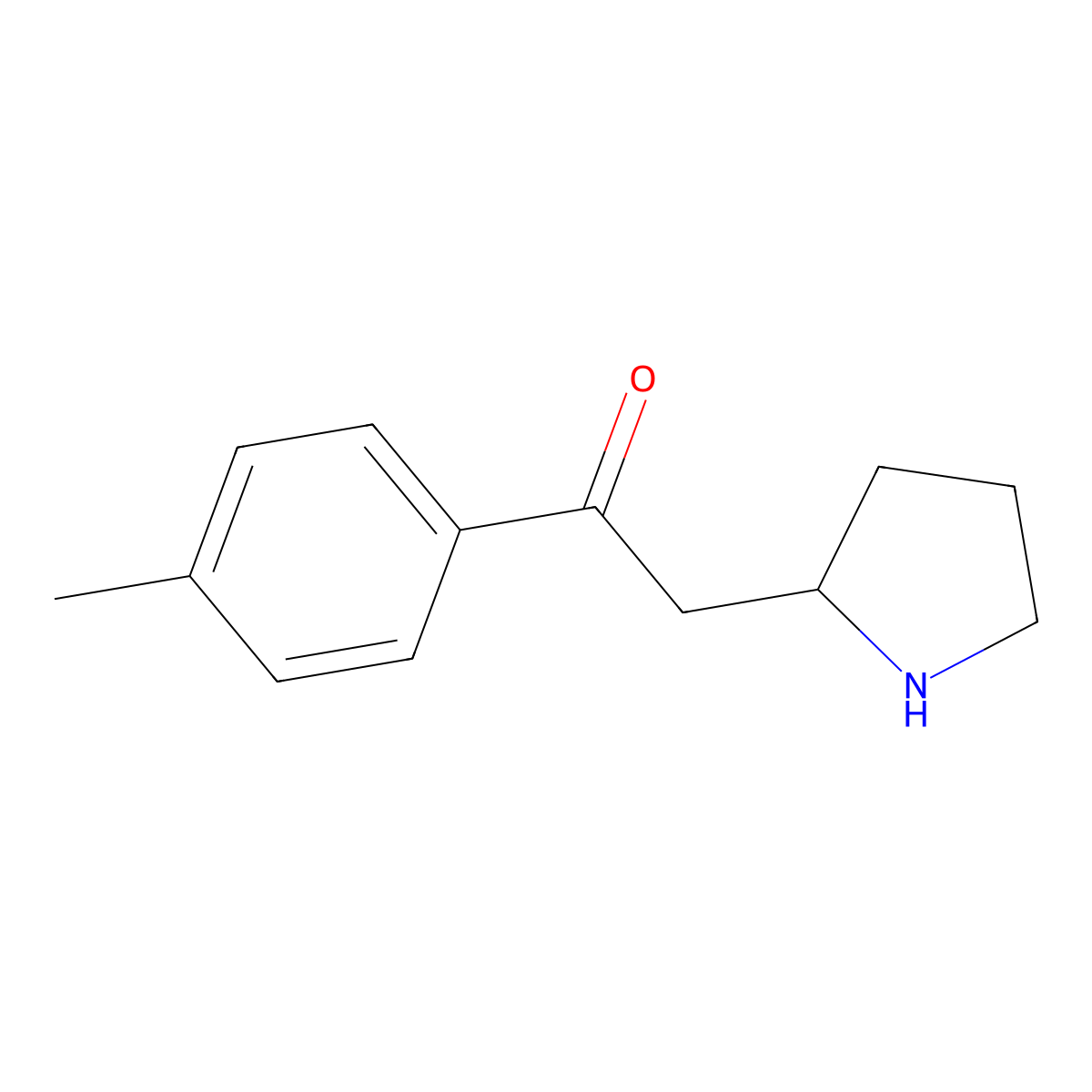 1-(4-Methylphenyl)-2-(pyrrolidin-2-YL)ethan-1-one molecular structure, CAS 1528503-33-4