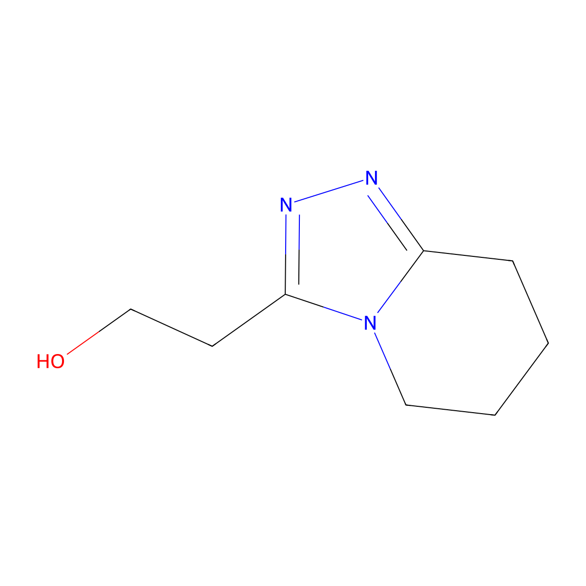 2-(5H,6H,7H,8H-(1,2,4)triazolo(4,3-a)pyridin-3-yl)ethan-1-ol molecular structure, CAS 1528505-38-5