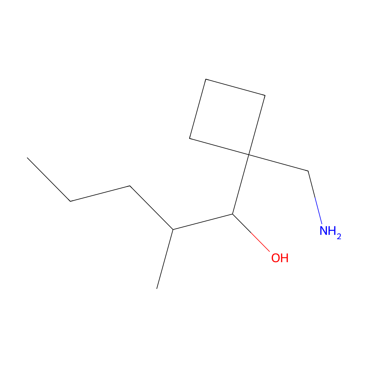 1-(1-(Aminomethyl)cyclobutyl)-2-methylpentan-1-ol molecular structure, CAS 1528508-49-7