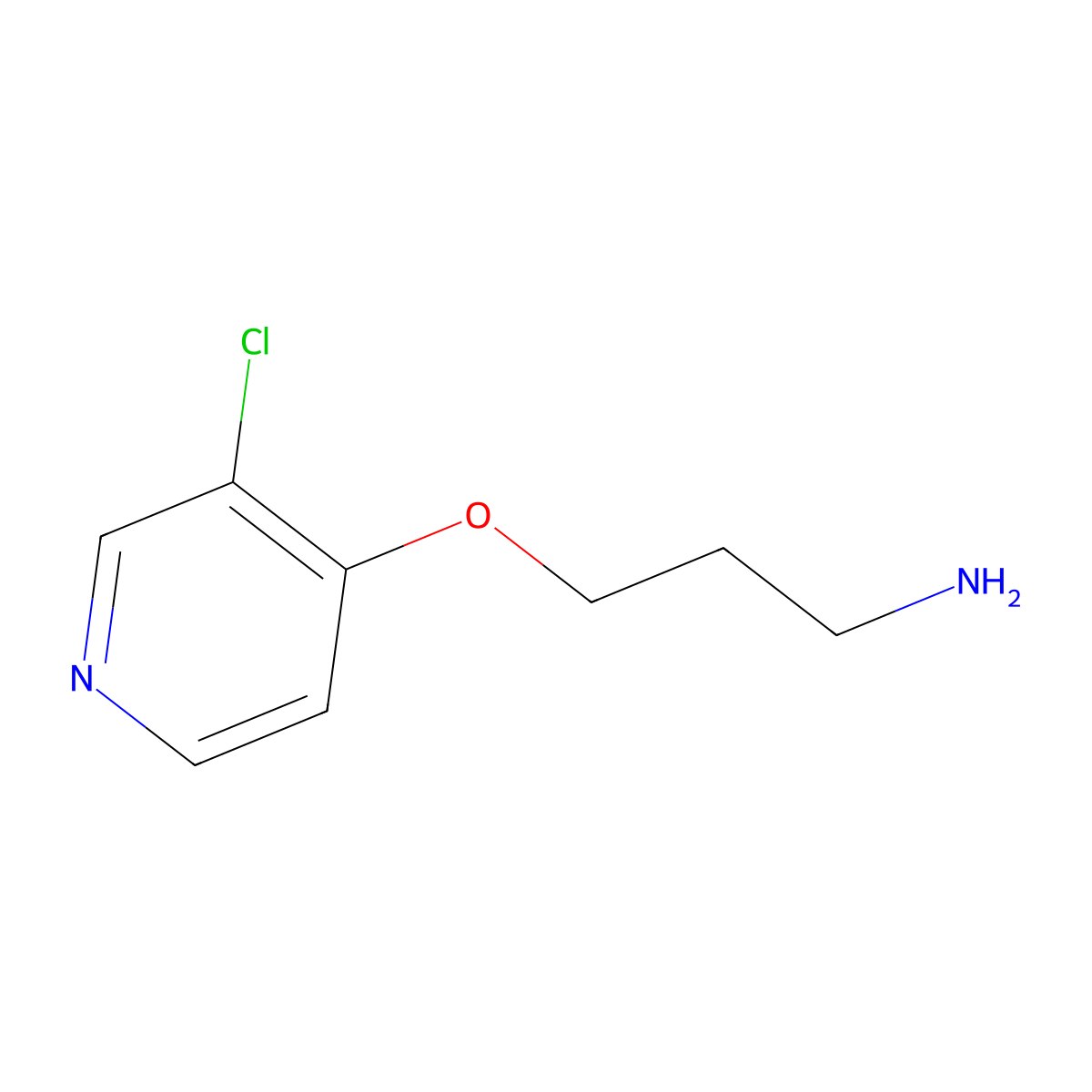 3-((3-Chloropyridin-4-yl)oxy)propan-1-amine molecular structure, CAS 1528532-99-1