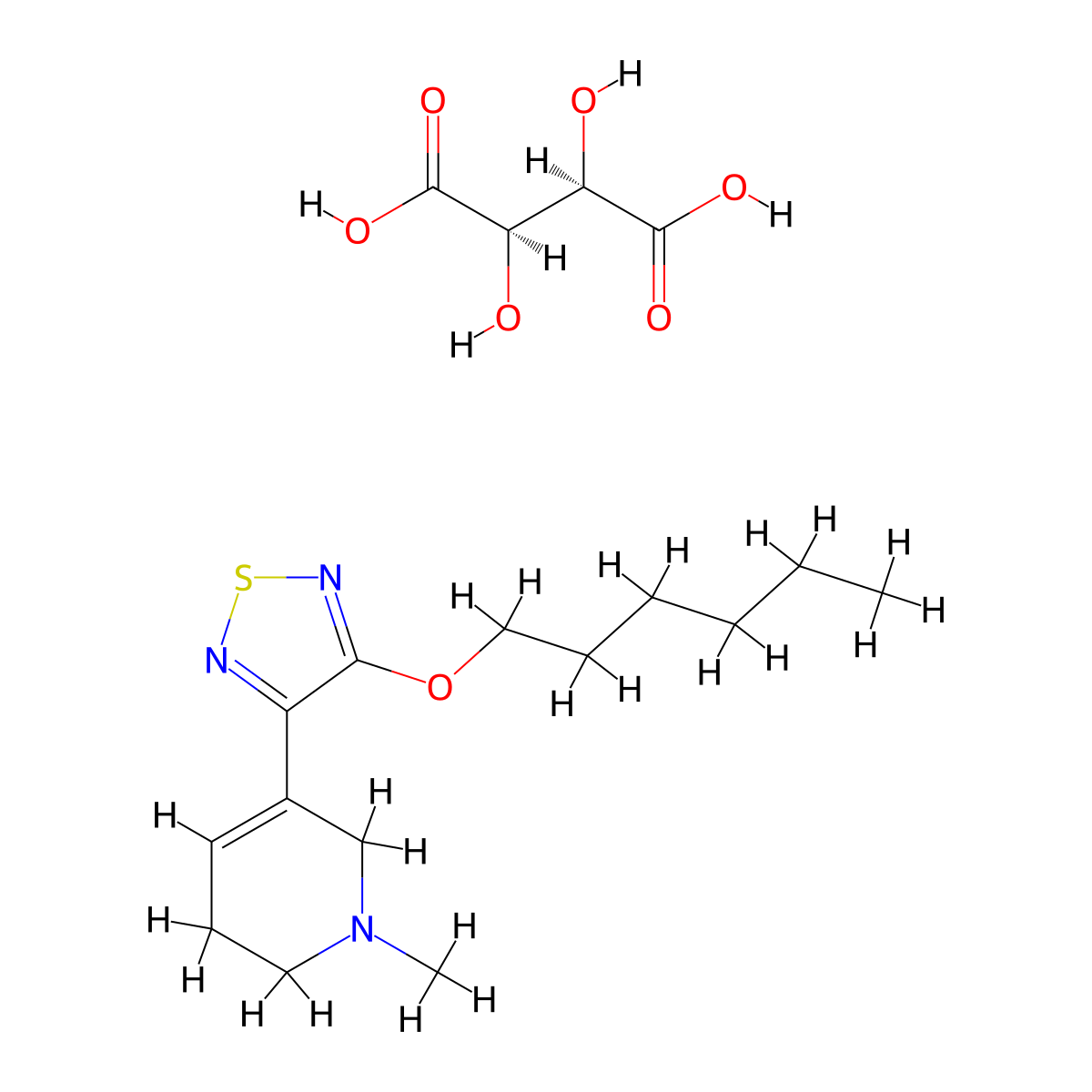 Xanomeline Tartrate molecular structure, CAS 152854-19-8