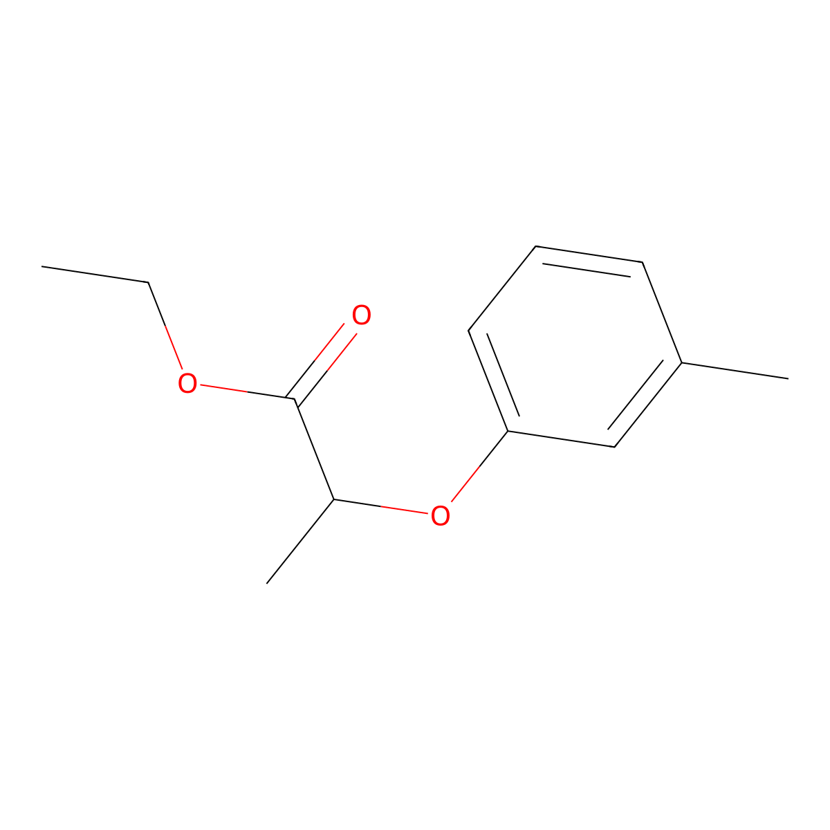 Ethyl 2-(3-methylphenoxy)propanoate molecular structure, CAS 152855-53-3