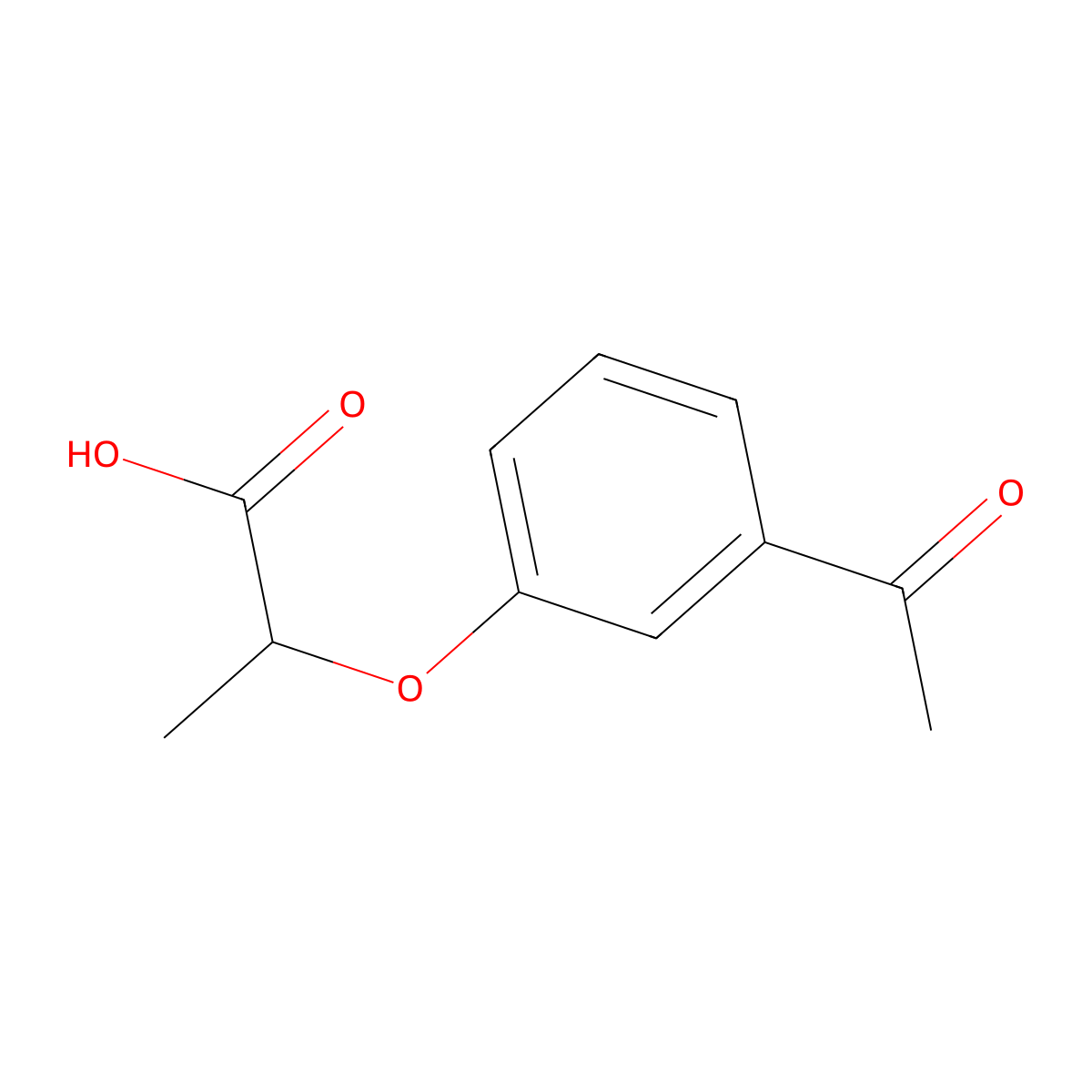 2-(3-acetylphenoxy)propanoic Acid molecular structure, CAS 152855-66-8