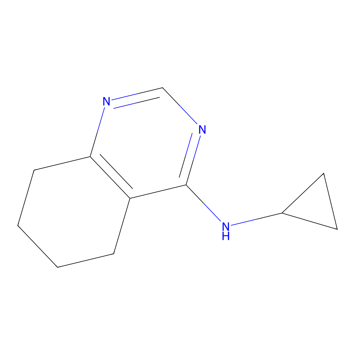 N-cyclopropyl-5,6,7,8-tetrahydroquinazolin-4-amine molecular structure, CAS 1528561-68-3