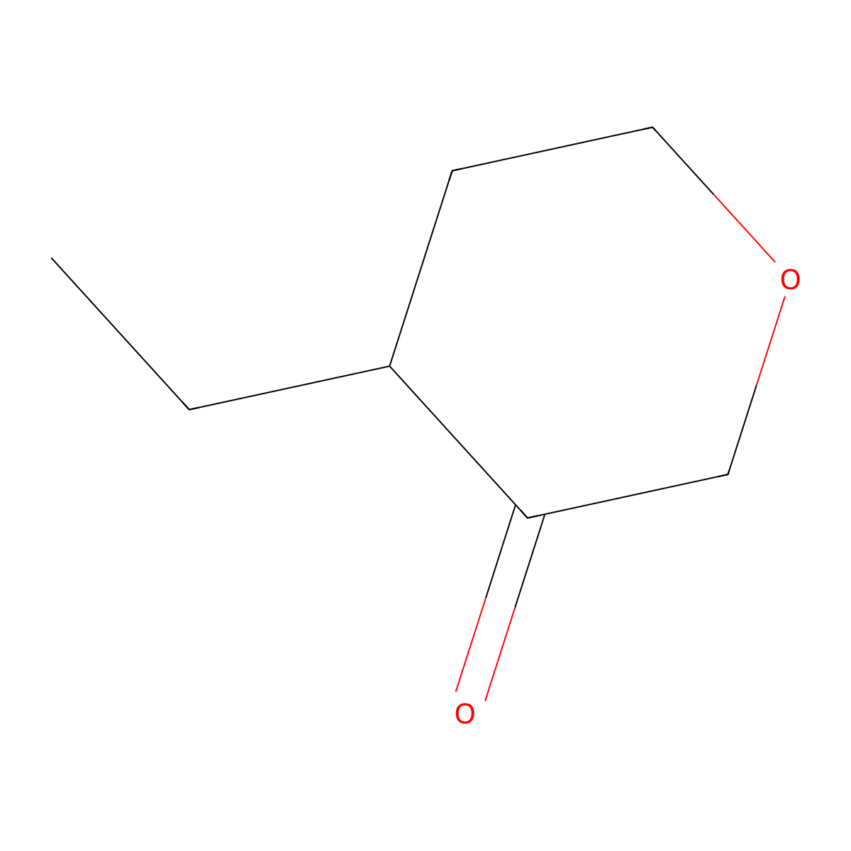 4-Ethyloxan-3-one molecular structure, CAS 1528577-04-9