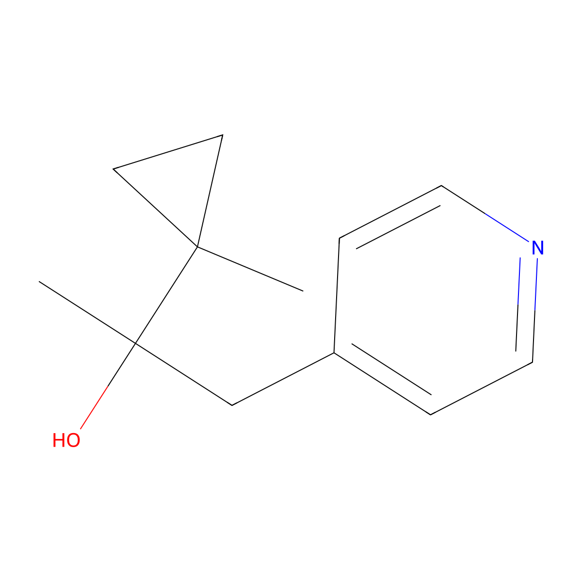 2-(1-Methylcyclopropyl)-1-(pyridin-4-yl)propan-2-ol molecular structure, CAS 1528577-82-3