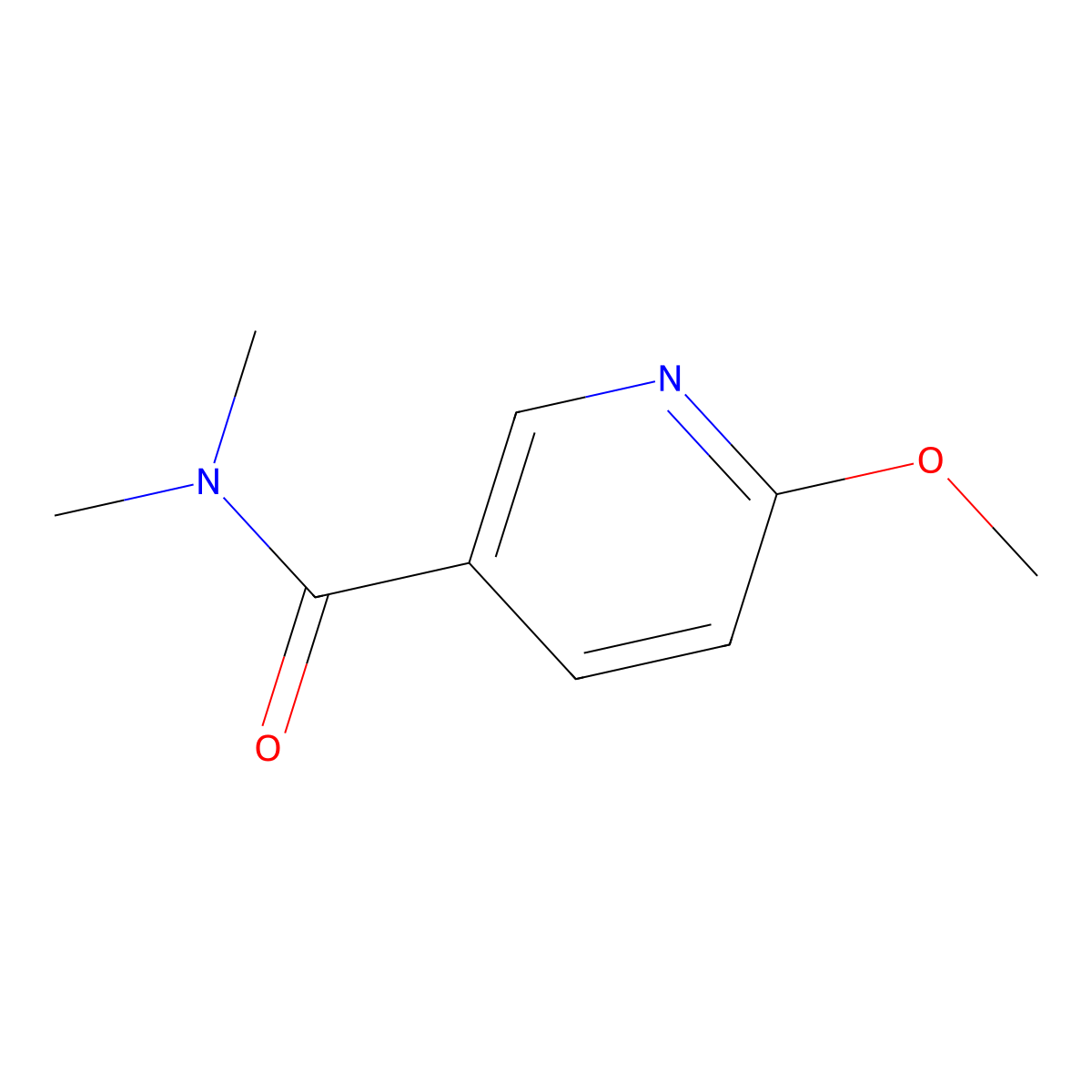 6-methoxy-N,N-dimethylpyridine-3-carboxamide molecular structure, CAS 152858-19-0
