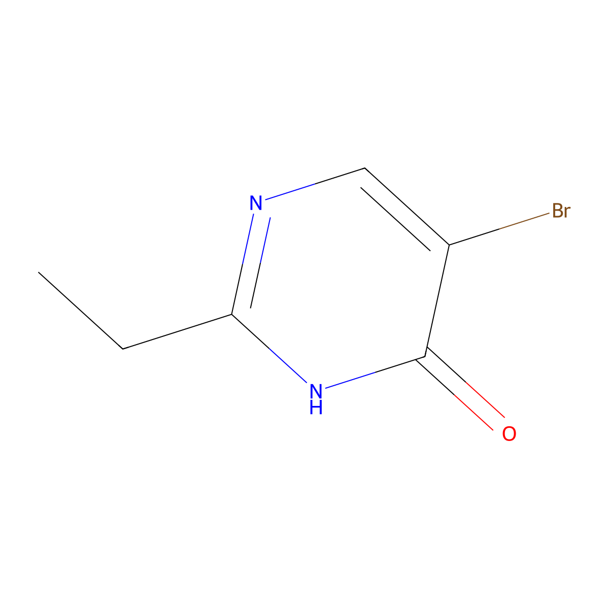 5-Bromo-2-ethyl-3,4-dihydropyrimidin-4-one molecular structure, CAS 1528580-99-5