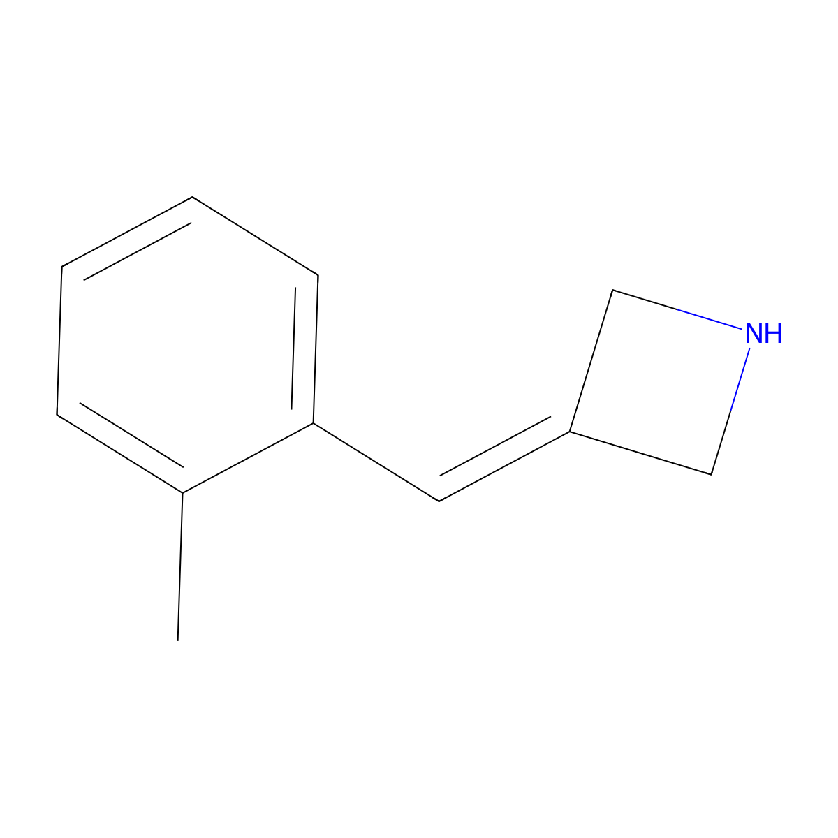 3-[(2-Methylphenyl)methylidene]azetidine molecular structure, CAS 1528589-07-2