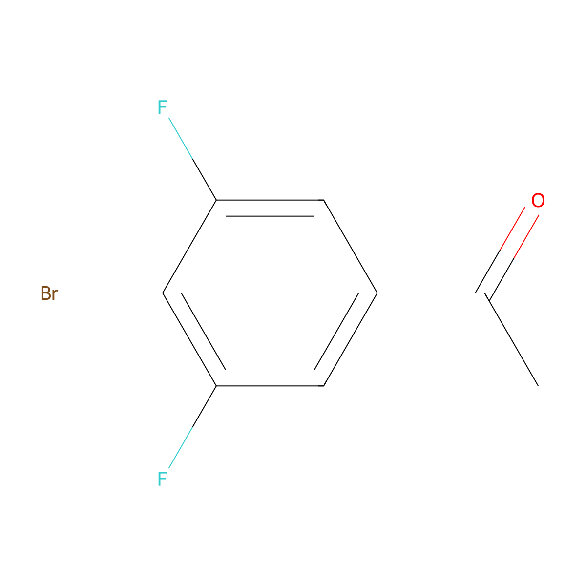 1-(4-Bromo-3,5-difluorophenyl)ethanone molecular structure, CAS 1528607-78-4