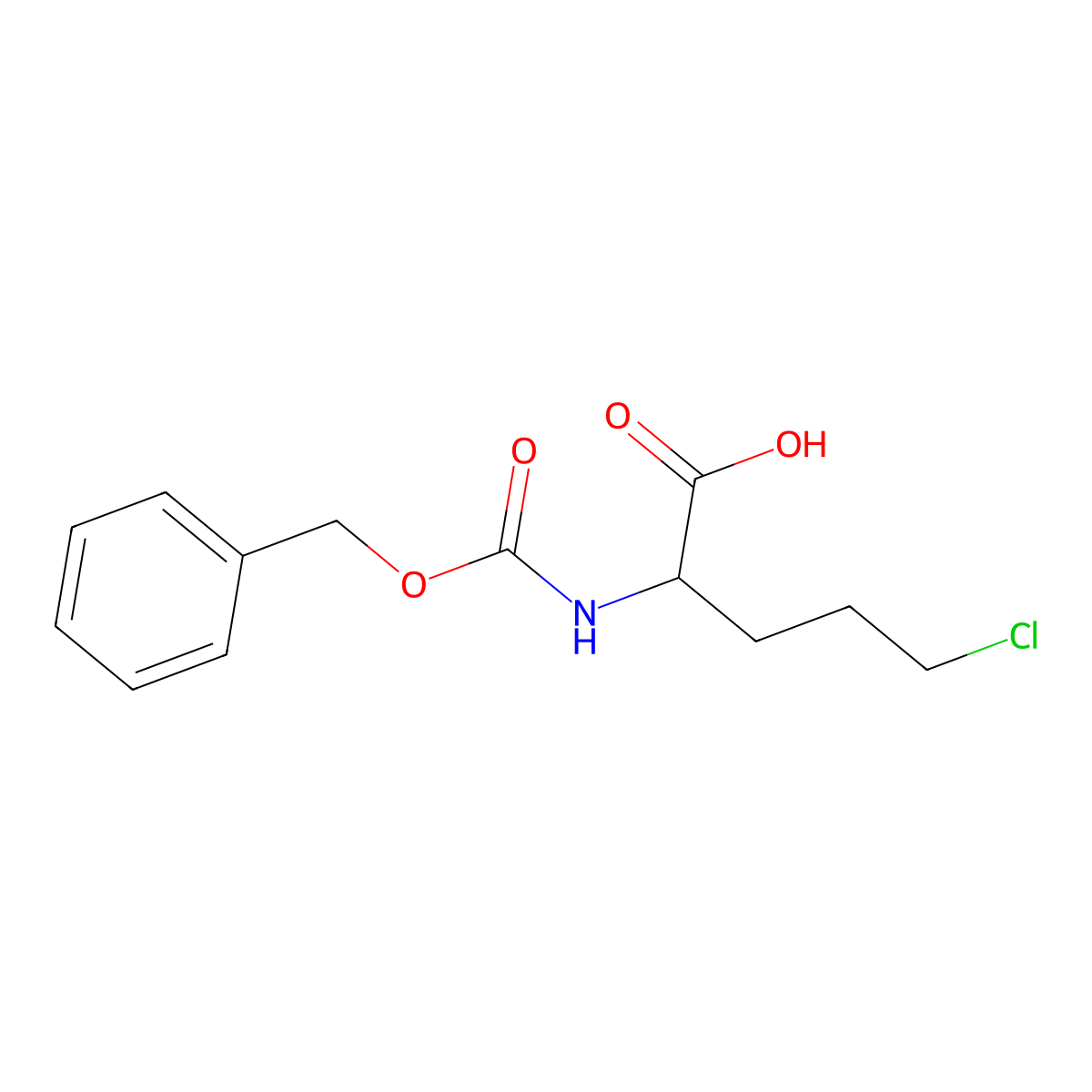 (2S)-2-{[(benzyloxy)carbonyl]amino}-5-chloropentanoic acid molecular structure, CAS 152861-35-3
