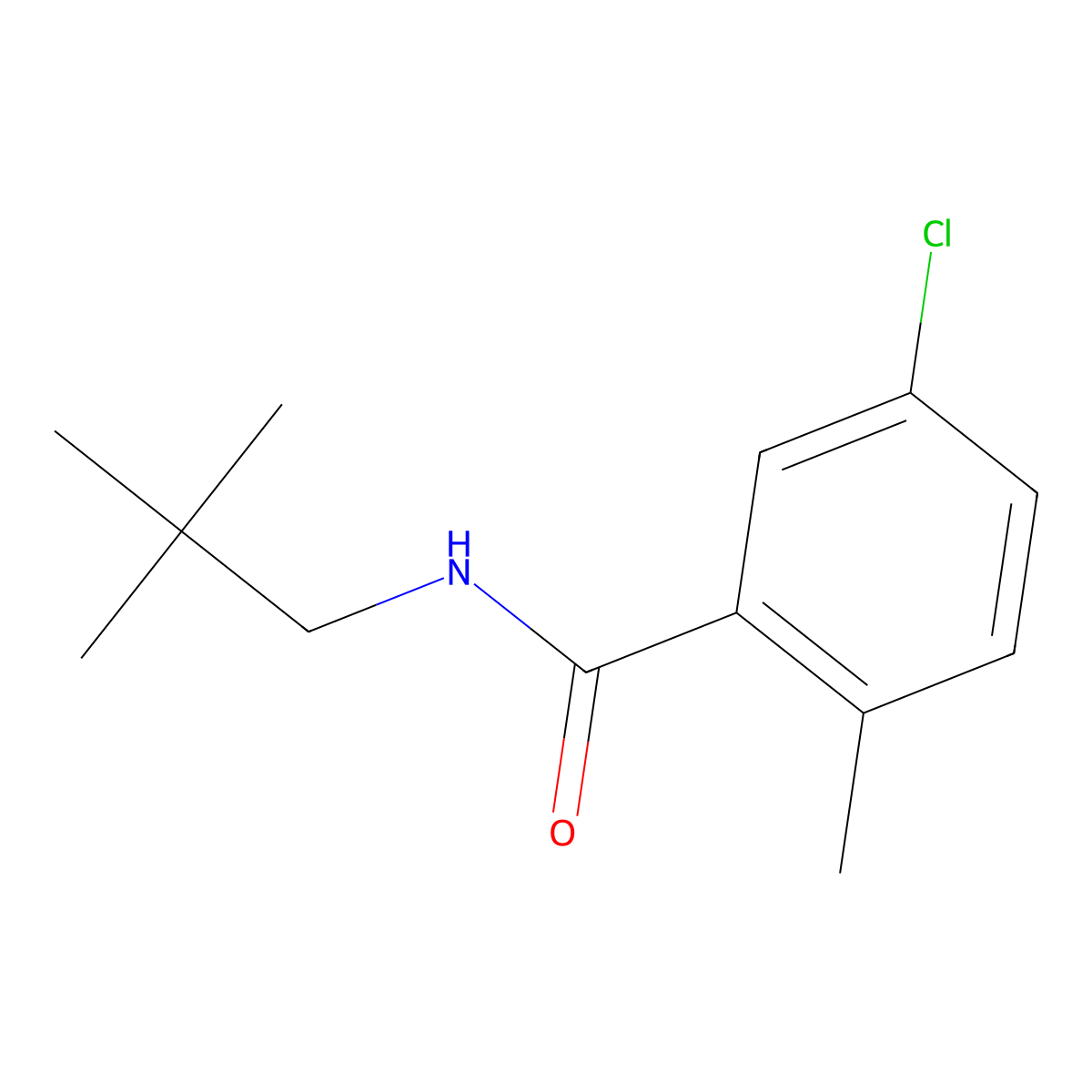5-Chloro-N-(2,2-dimethylpropyl)-2-methylbenzamide molecular structure, CAS 1528615-52-2
