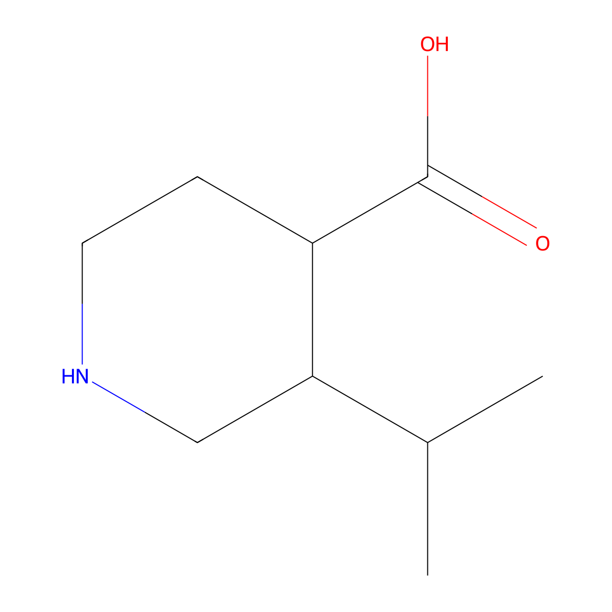 3-(Propan-2-yl)piperidine-4-carboxylic acid molecular structure, CAS 1528639-91-9