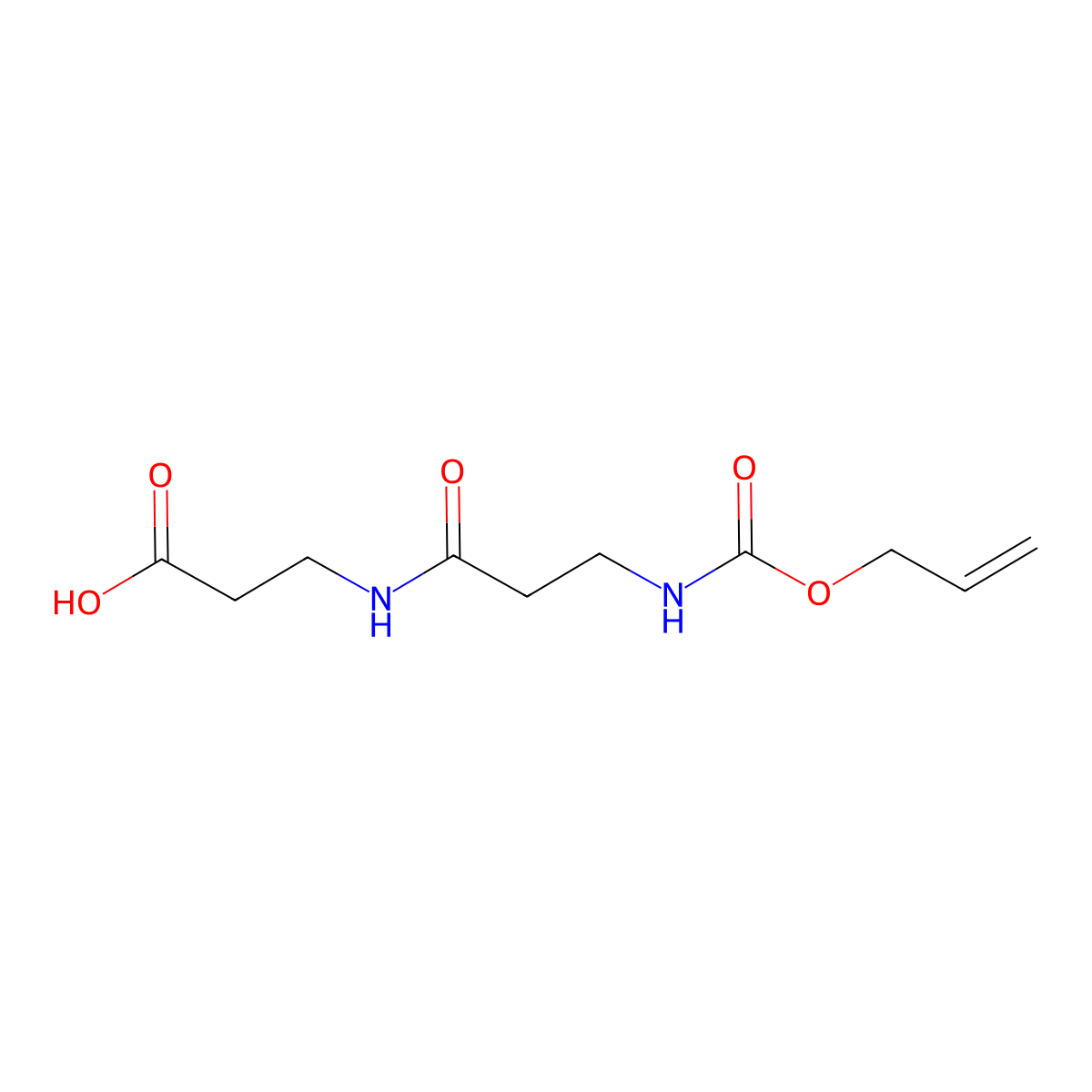 3-(3-{[(Prop-2-en-1-yloxy)carbonyl]amino}propanamido)propanoic acid molecular structure, CAS 1528642-58-1