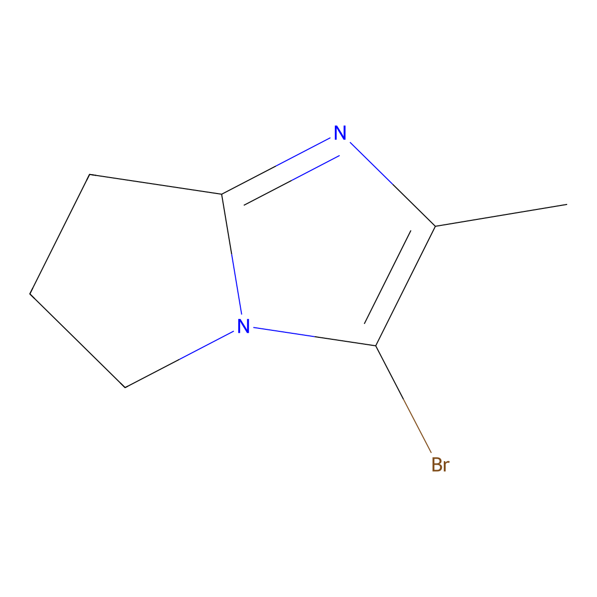 3-bromo-2-methyl-5H,6H,7H-pyrrolo[1,2-a]imidazole molecular structure, CAS 1528663-31-1