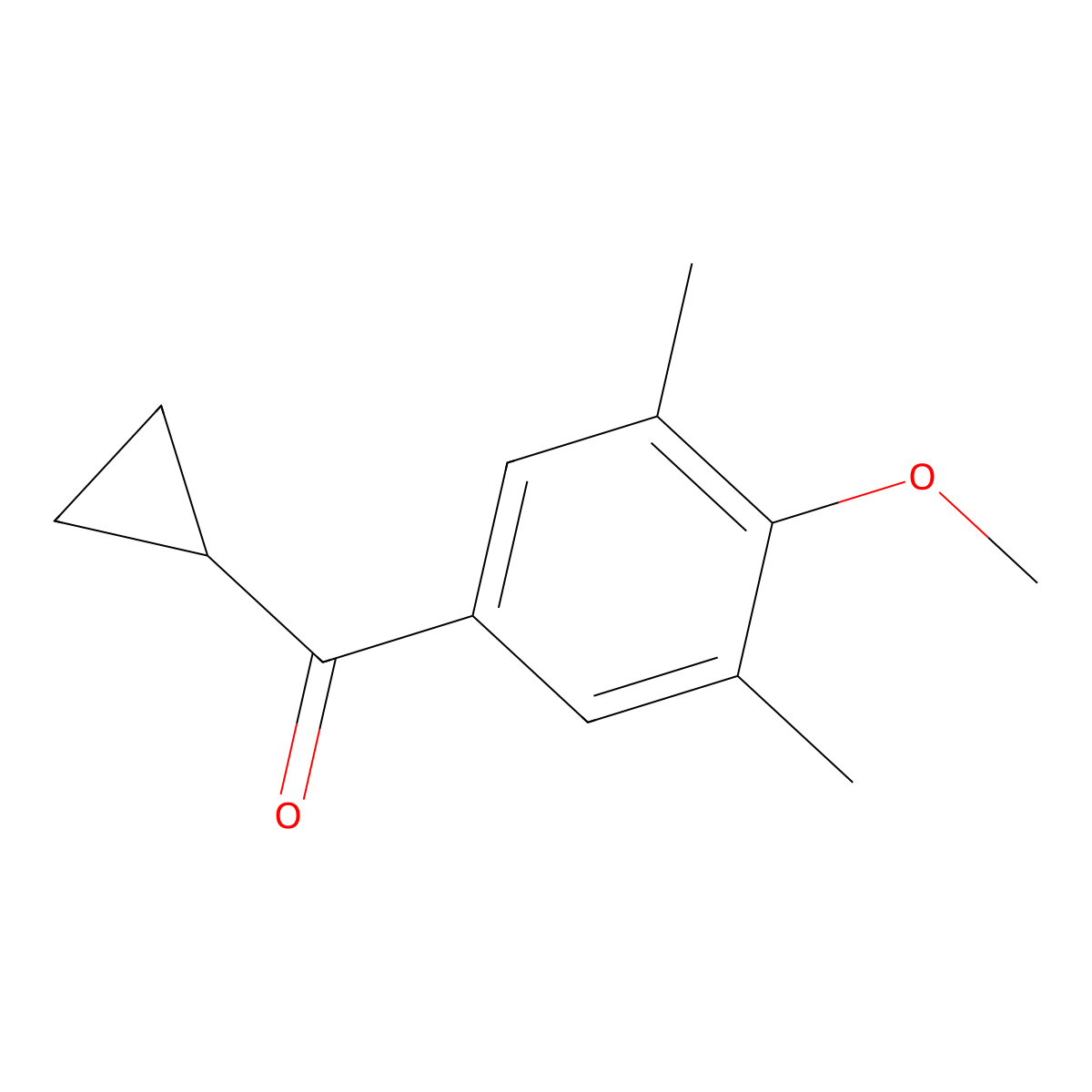 Cyclopropyl(4-methoxy-3,5-dimethylphenyl)methanone molecular structure, CAS 1528666-88-7