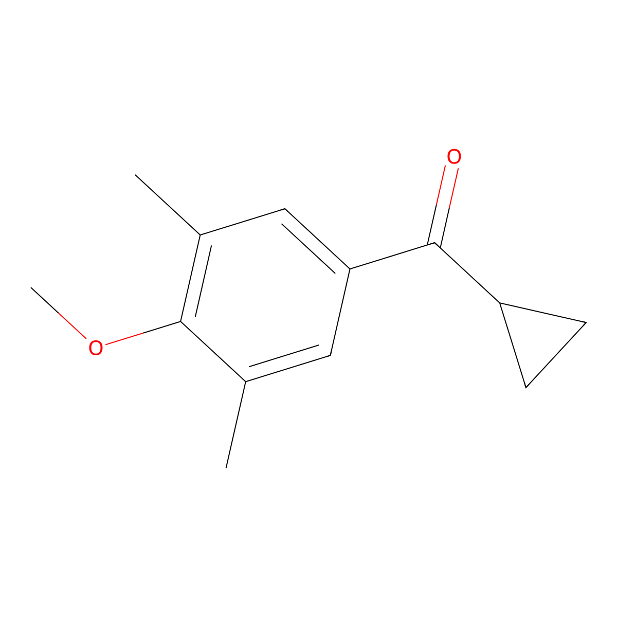 Cyclopropyl(4-methoxy-3,5-dimethylphenyl)methanone molecular structure, CAS 1528666-88-7