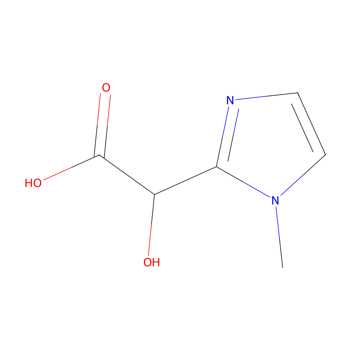 2-hydroxy-2-(1-methyl-1H-imidazol-2-yl)acetic acid molecular structure, CAS 1528667-85-7