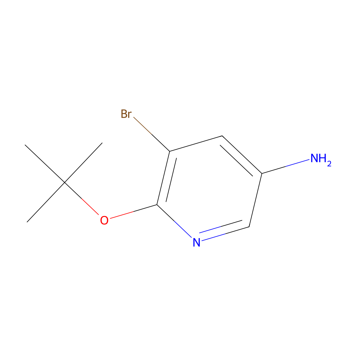 5-Bromo-6-(tert-butoxy)pyridin-3-amine molecular structure, CAS 1528671-48-8