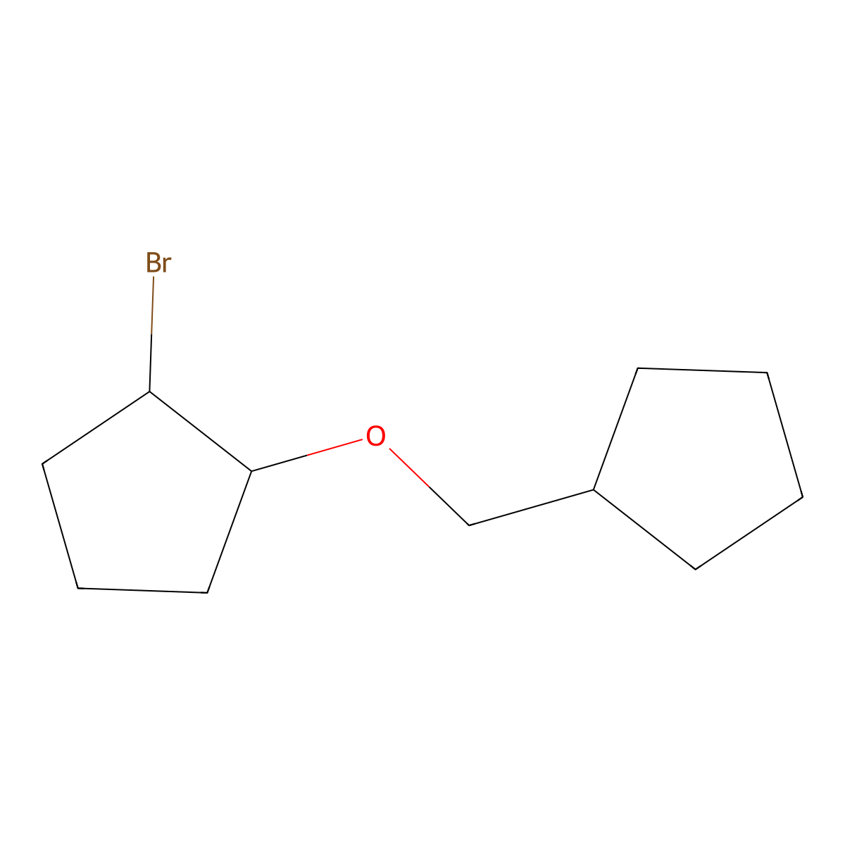 1-Bromo-2-(cyclopentylmethoxy)cyclopentane molecular structure, CAS 1528678-14-9