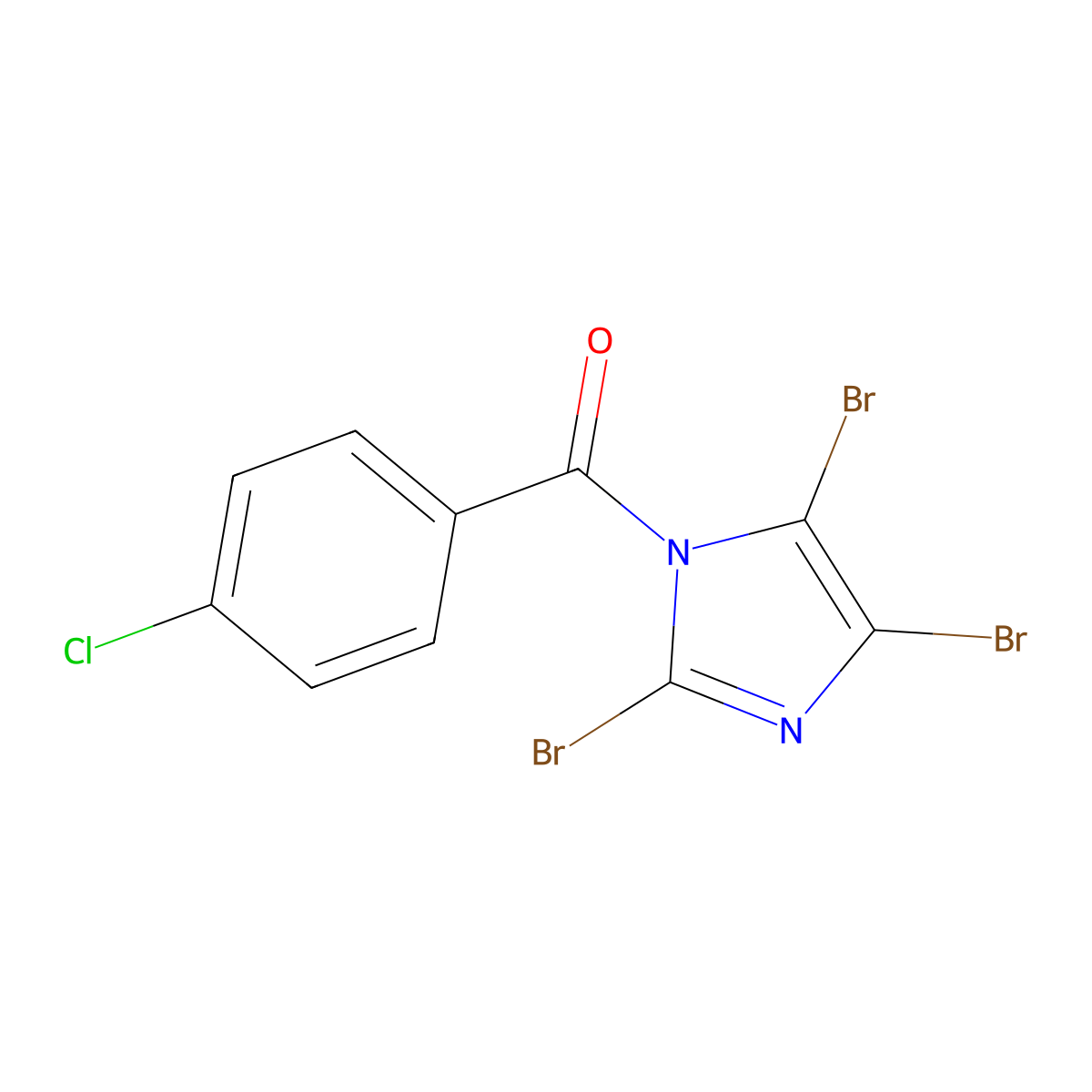2,4,5-Tribromo-1-(4-chlorobenzoyl)imidazole molecular structure, CAS 15287-32-8
