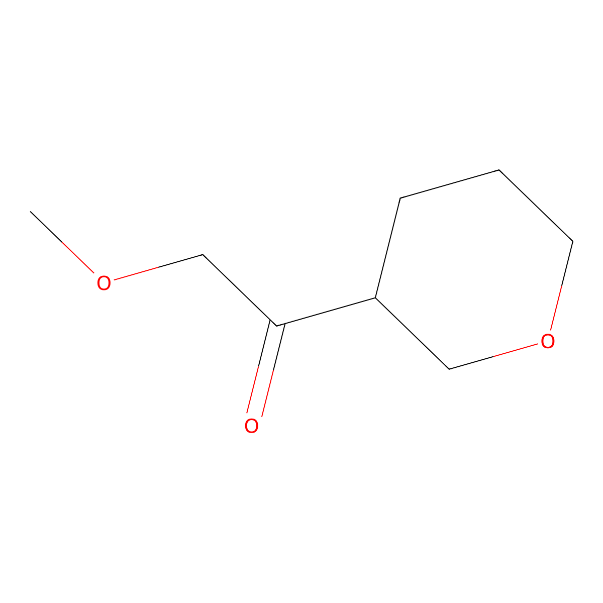 2-Methoxy-1-(oxan-3-yl)ethan-1-one molecular structure, CAS 1528714-77-3