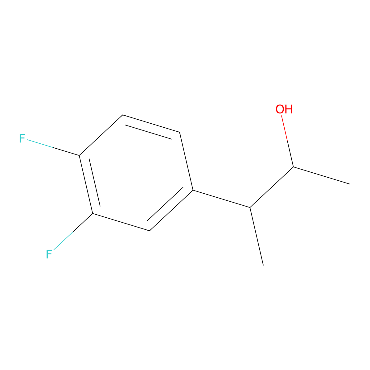 3-(3,4-Difluorophenyl)butan-2-ol molecular structure, CAS 1528714-87-5