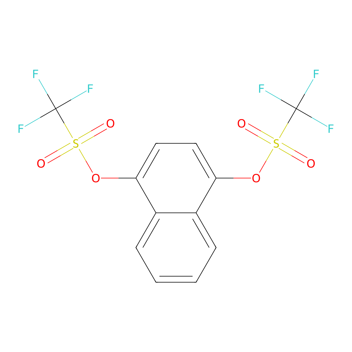 1,4-Naphthalenebis(trifluoromethanesulfonate) molecular structure, CAS 152873-78-4
