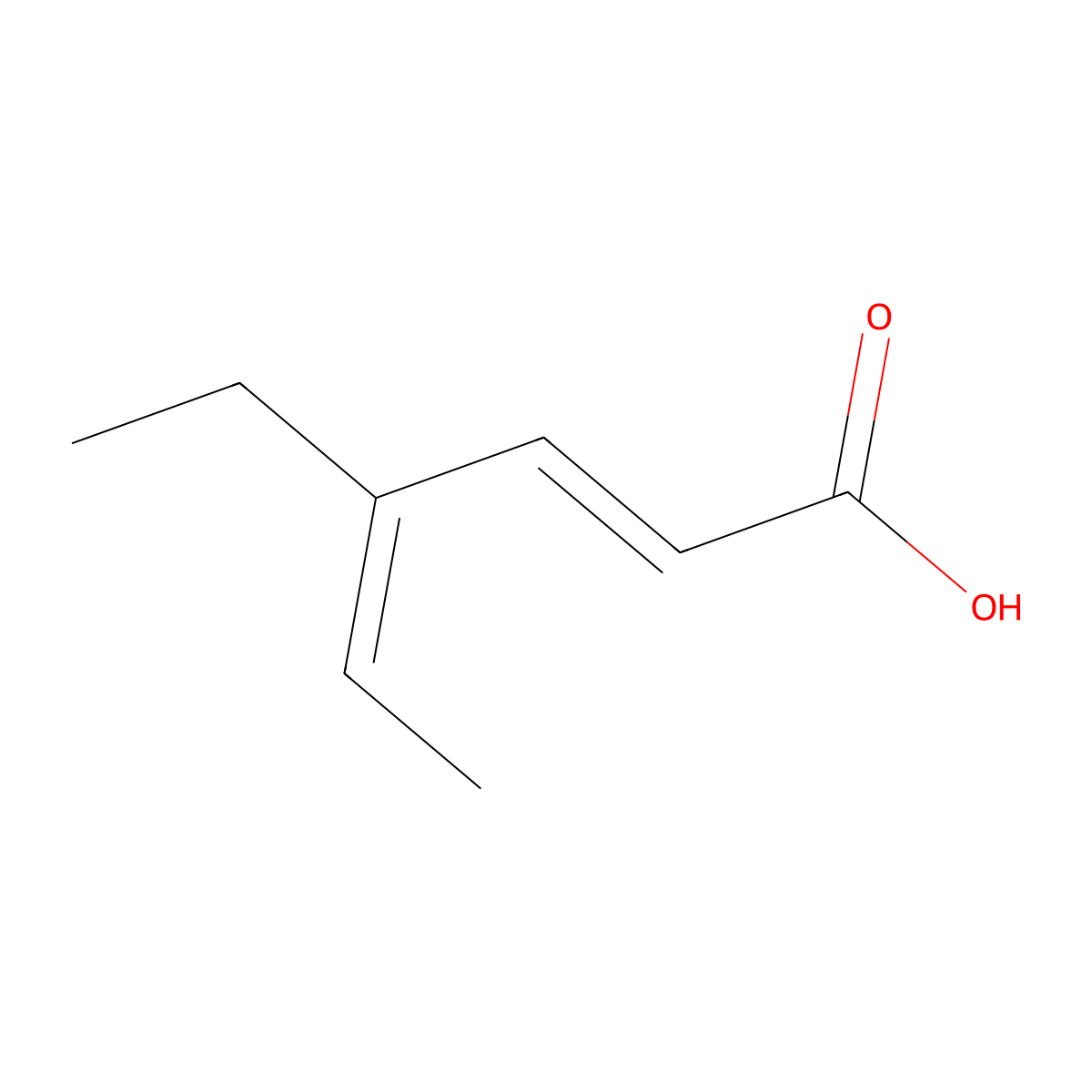 4-Ethylhexa-2,4-dienoic acid molecular structure, CAS 152873-92-2