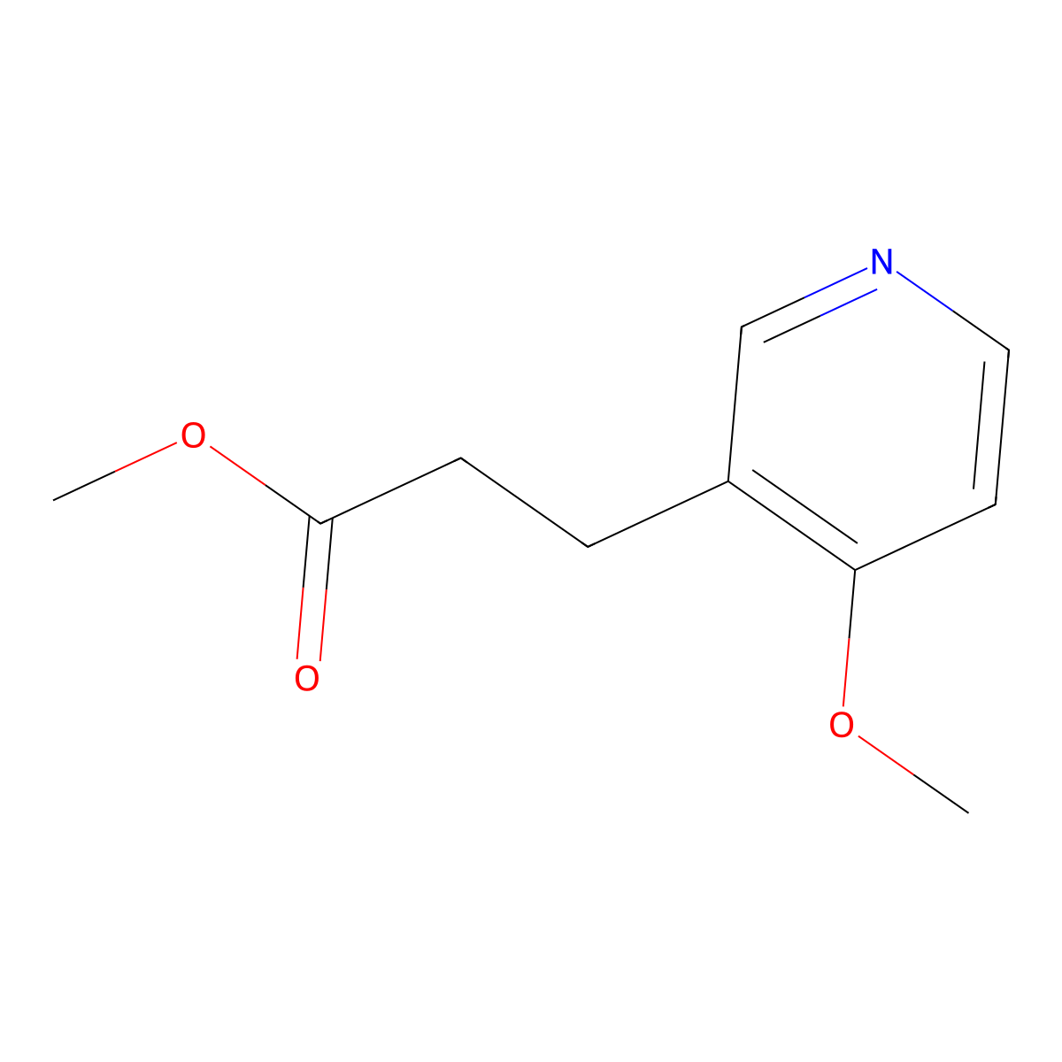 Methyl 3-(4-methoxypyridin-3-yl)propanoate molecular structure, CAS 1528736-55-1