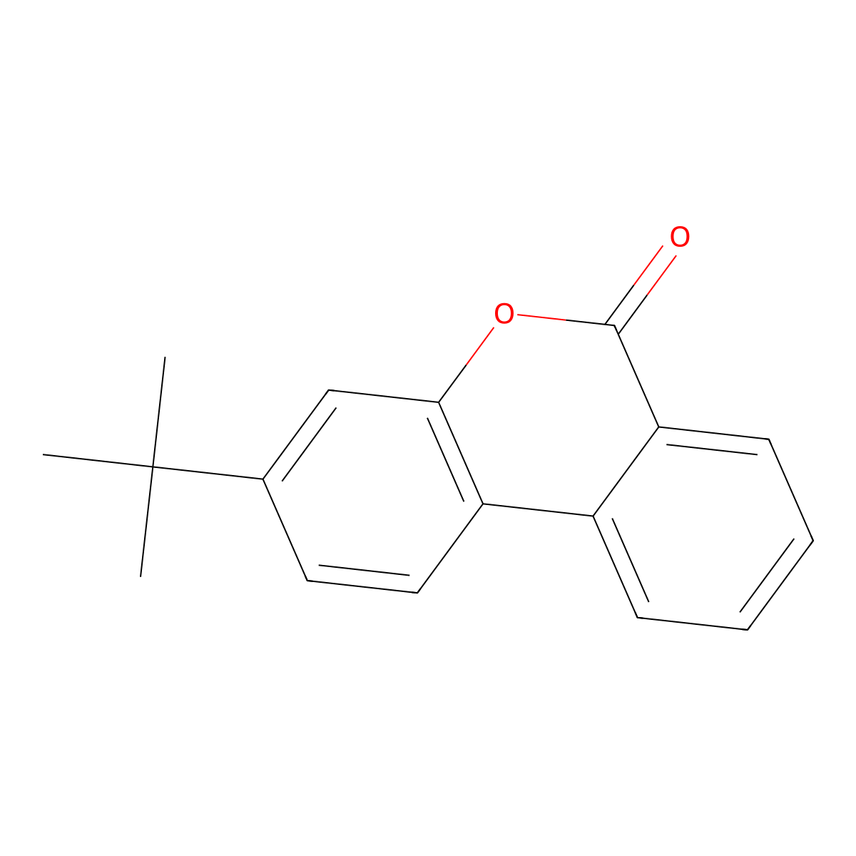 3-tert-butyl-6H-benzo[c]chromen-6-one molecular structure, CAS 1528793-26-1