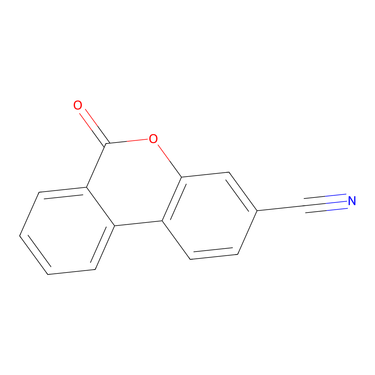 3-Carbonitril-6H-benzo[c]chromen-6-one molecular structure, CAS 1528793-28-3