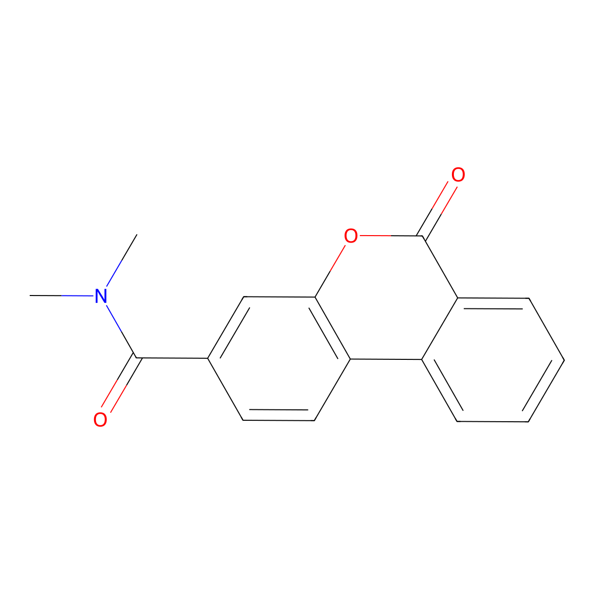 N,N-dimethyl-6-oxo-6H-benzo[c]chromene-3-carboxamide molecular structure, CAS 1528793-31-8